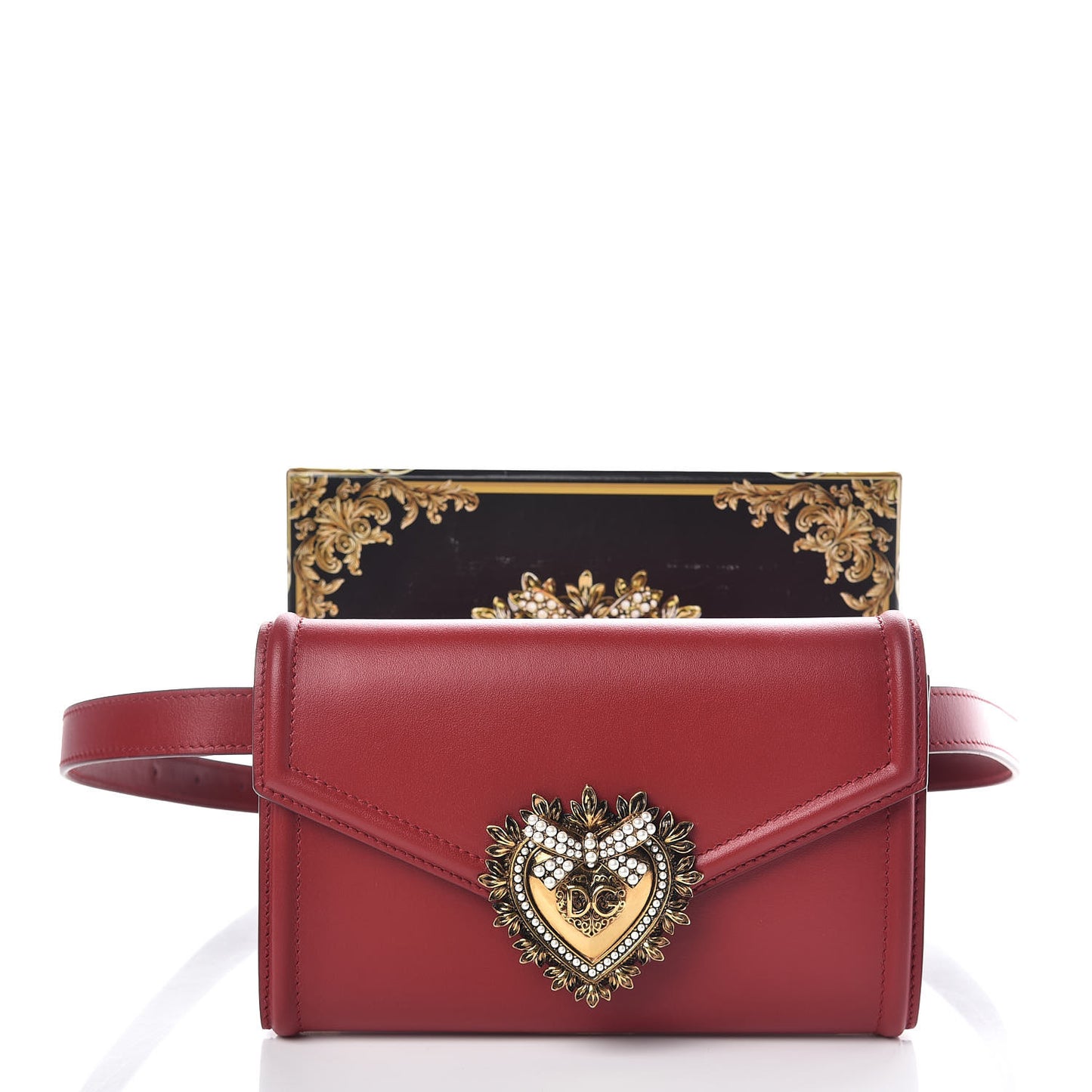 Agnello Vitello Devotion Belt Bag Red