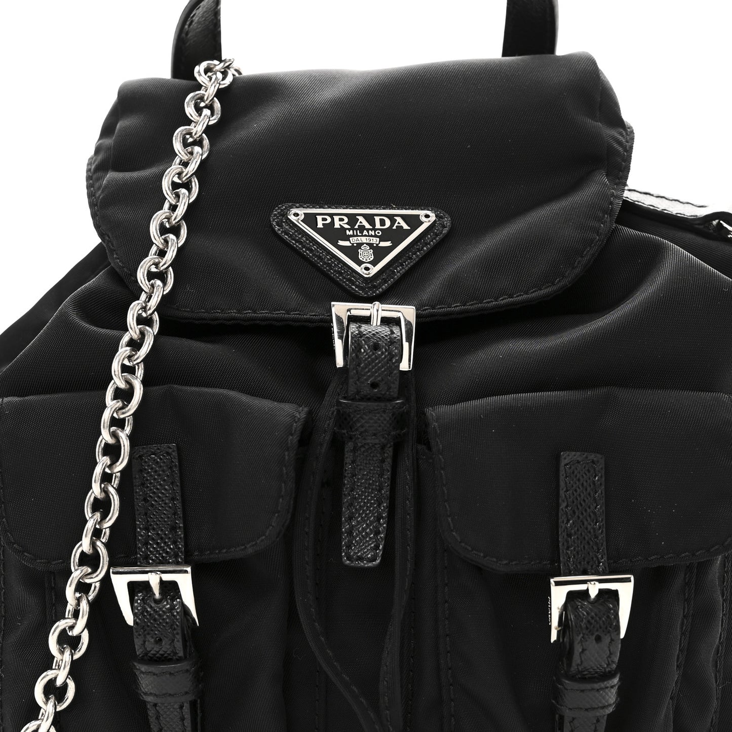 Nylon Vela Mini Crossbody Backpack Black