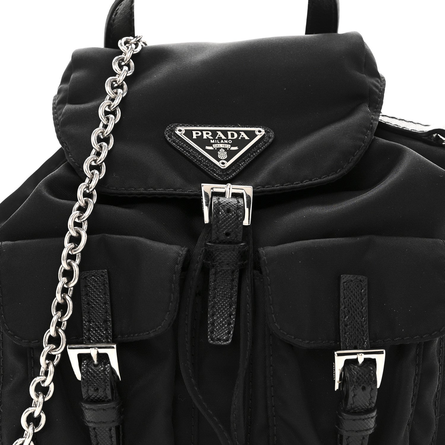 Prada Nylon Vela Mini Crossbody Backpack Black 7 of 9