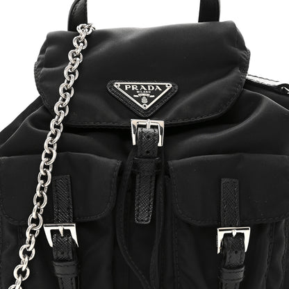 Prada Nylon Vela Mini Crossbody Backpack Black 7 of 9