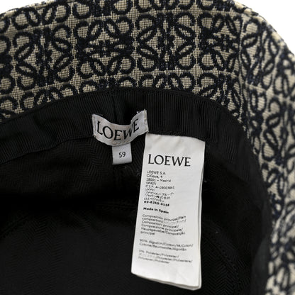 Loewe Jacquard Allover Anagram Bucket Hat 59 Ecru Blue 8 of 9