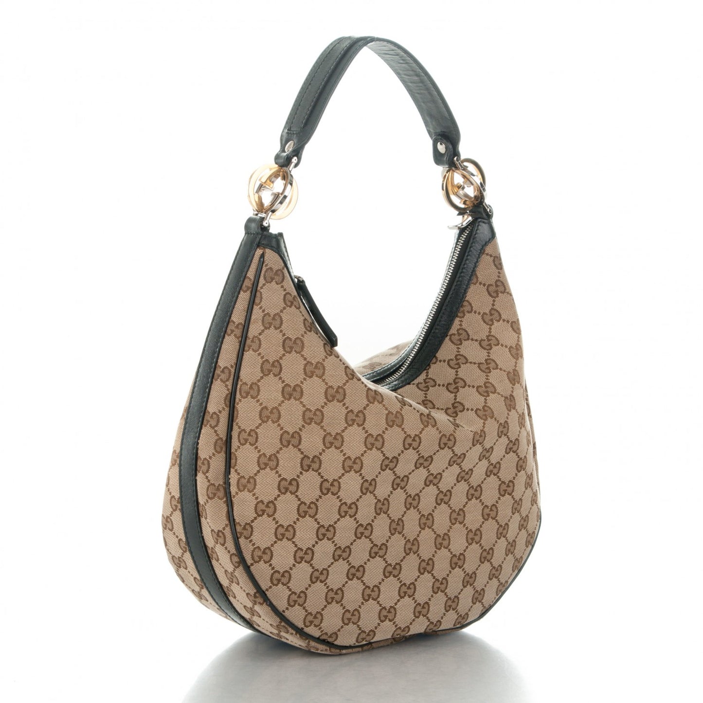 Monogram Medium GG Twins Hobo Black