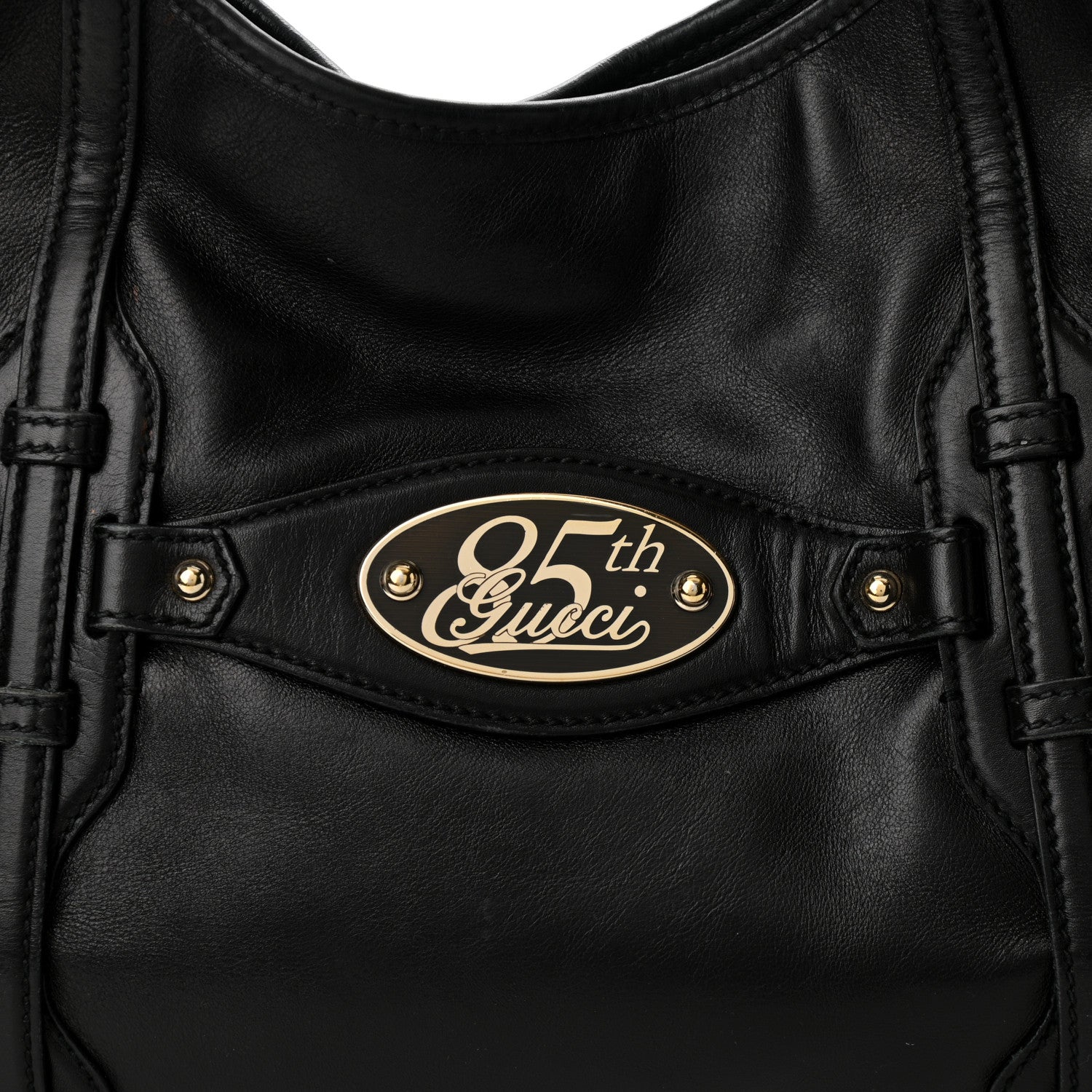 Gucci Calfskin Horsebit 85th Anniversary Hobo Black 7 of 12