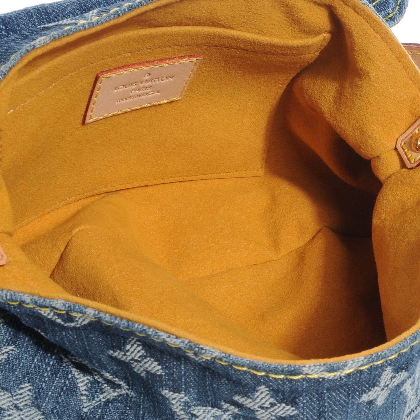 Monogram Denim Mini Pleaty Blue