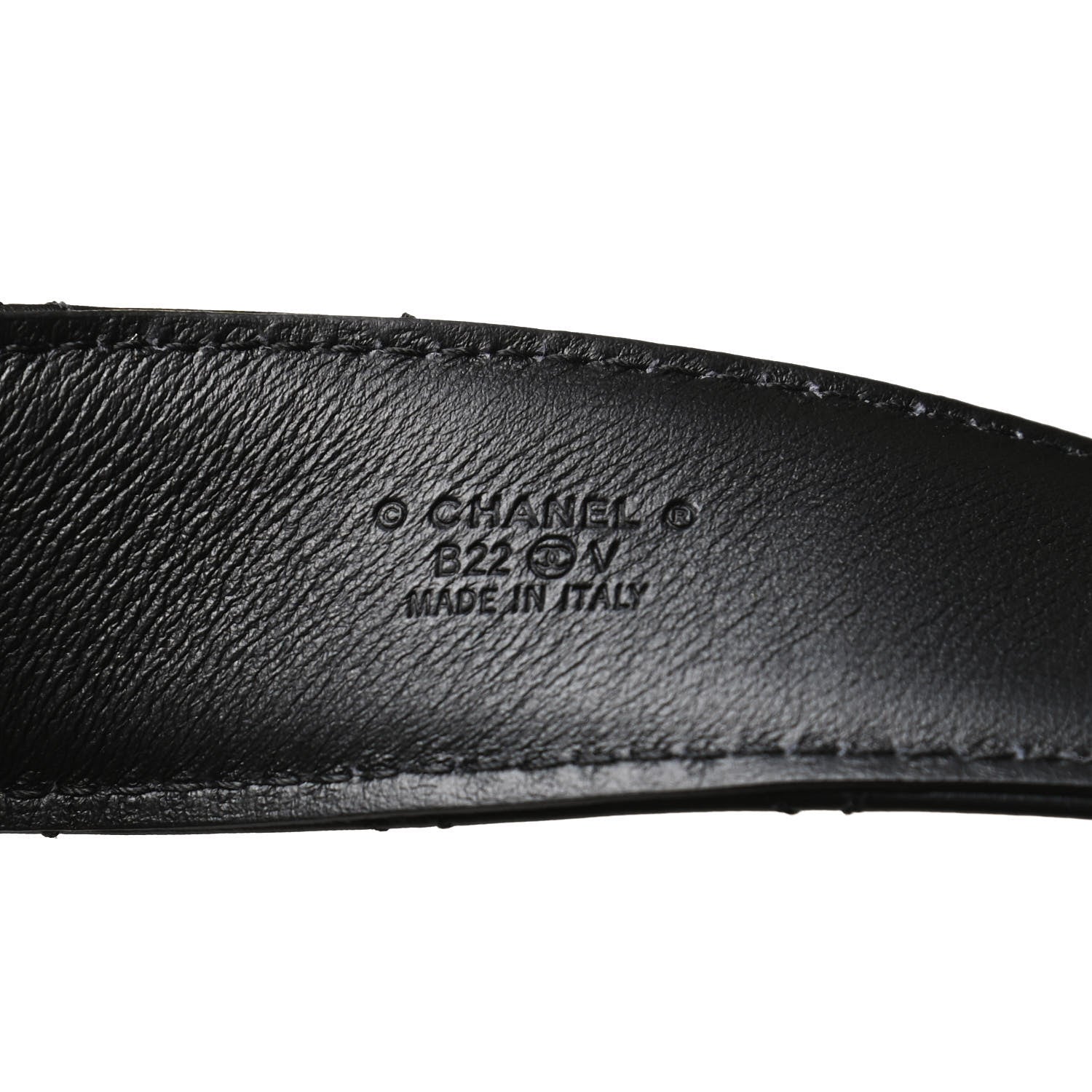 Chanel Calfskin Quilted CC Chain Belt 95 38 Black 3 of 9