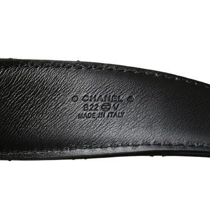 Chanel Calfskin Quilted CC Chain Belt 95 38 Black 3 of 9