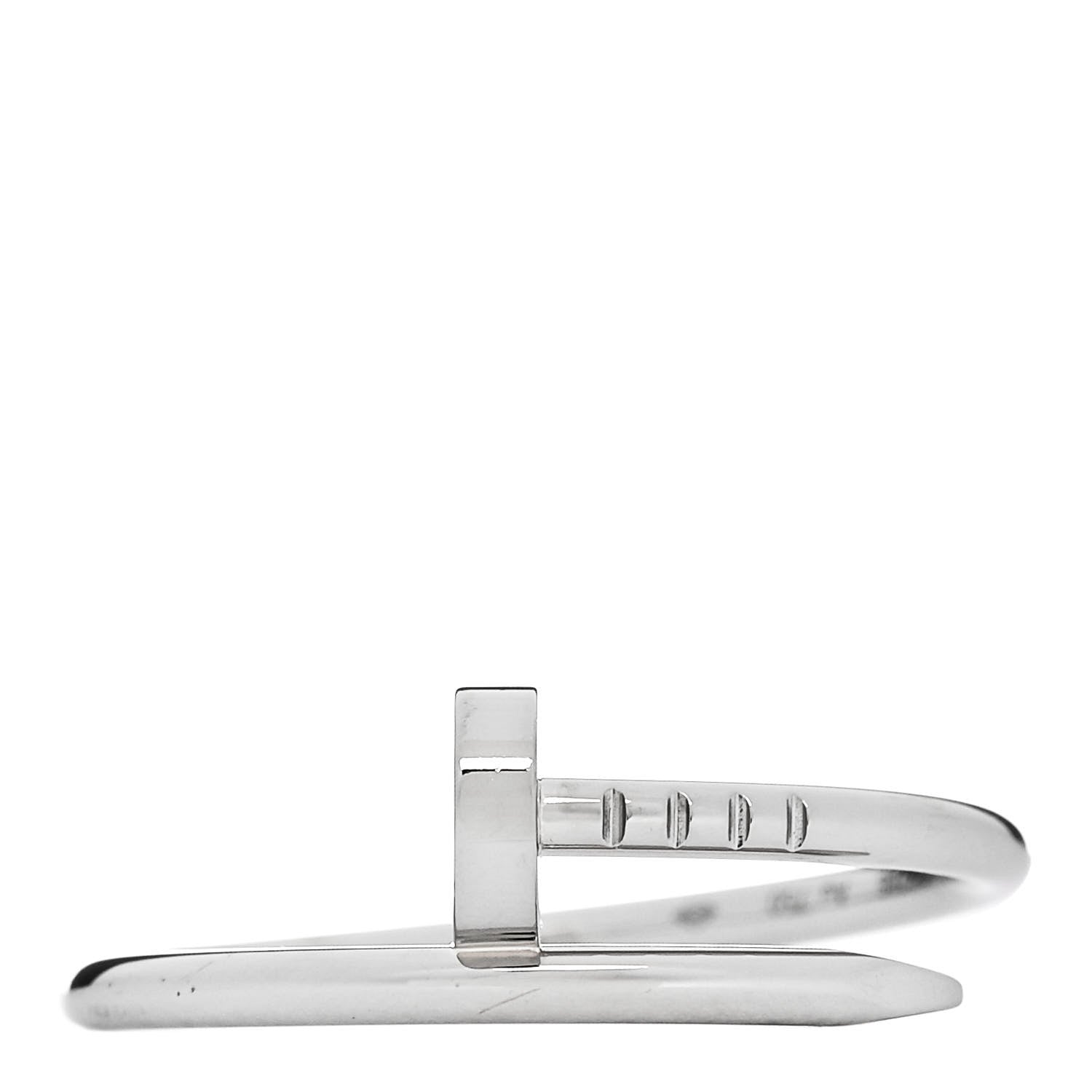 Cartier 18K White Gold Small Juste Un Clou Ring 59 8.75 1 of 6