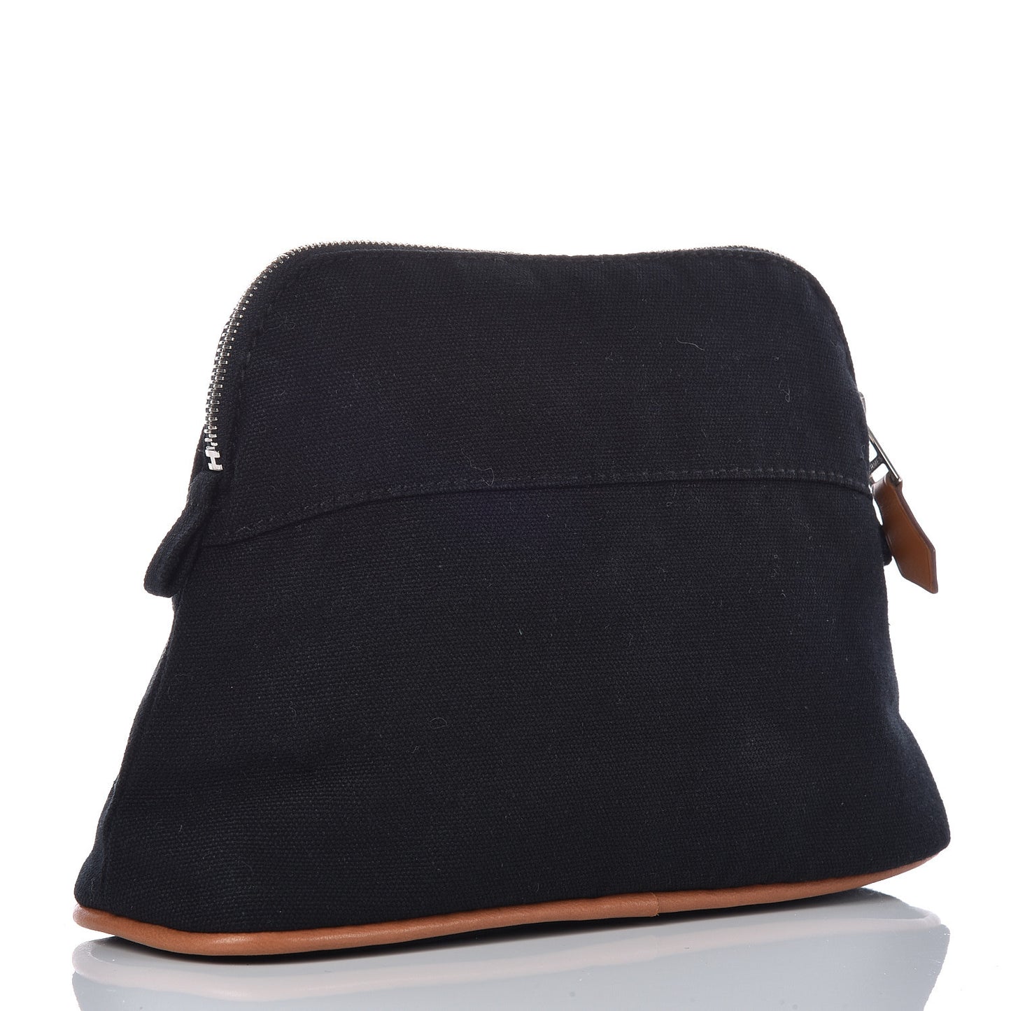Cotton Canvas Mini Bolide Travel Cosmetic Pouch Black