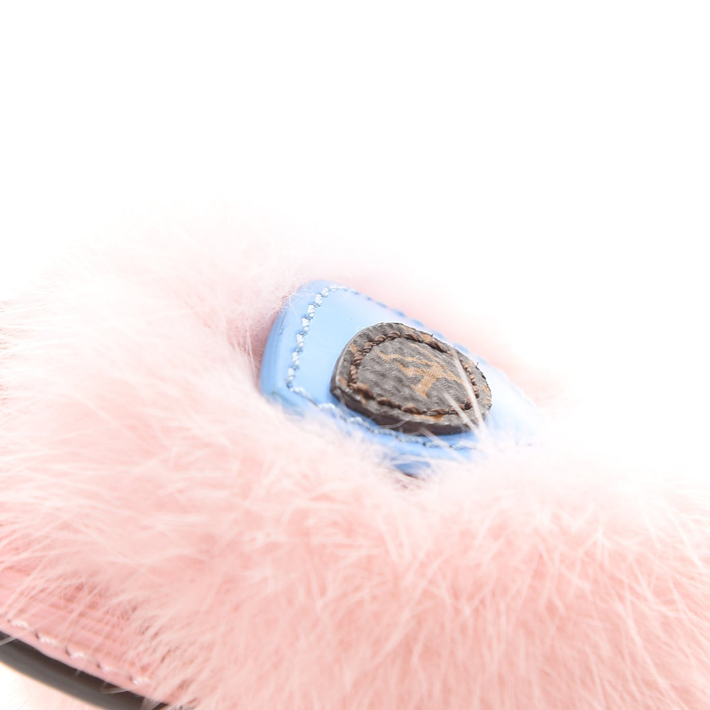 Mink Fur Epi Monogram Bird Bag Charm Rose Ballerine