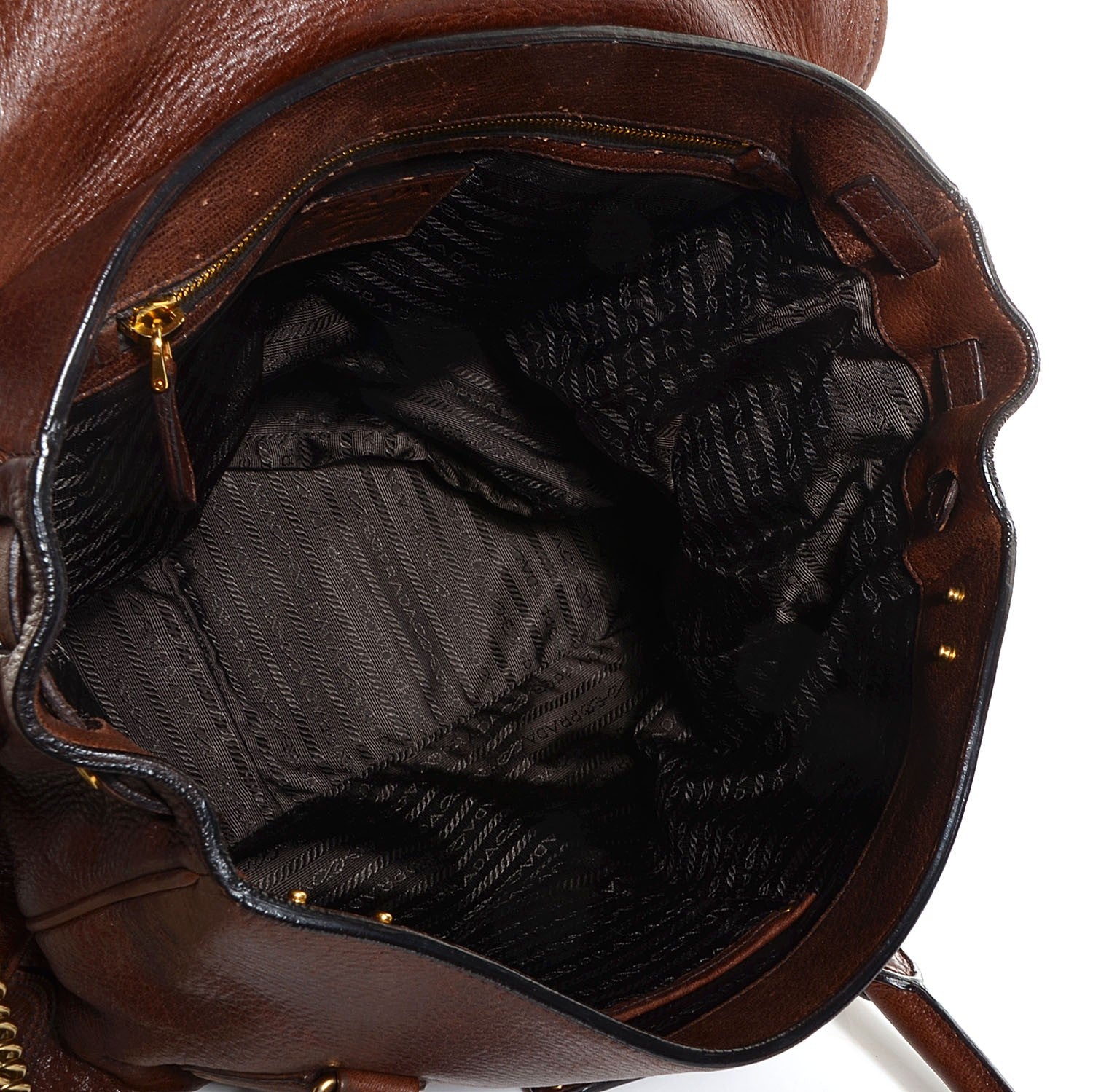 Prada Cervo Deerskin Animalier Large Satchel Cacao 5 of 12