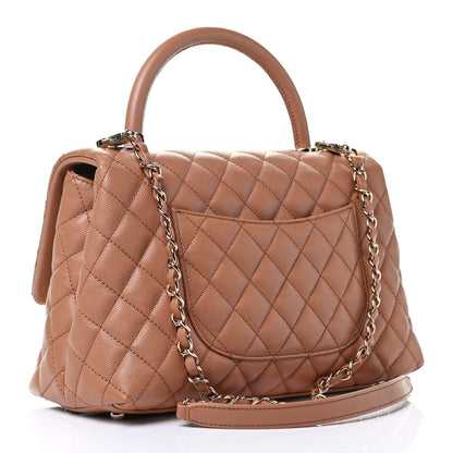 Chanel Caviar Quilted Small Coco Handle Flap Brown 2 of 4