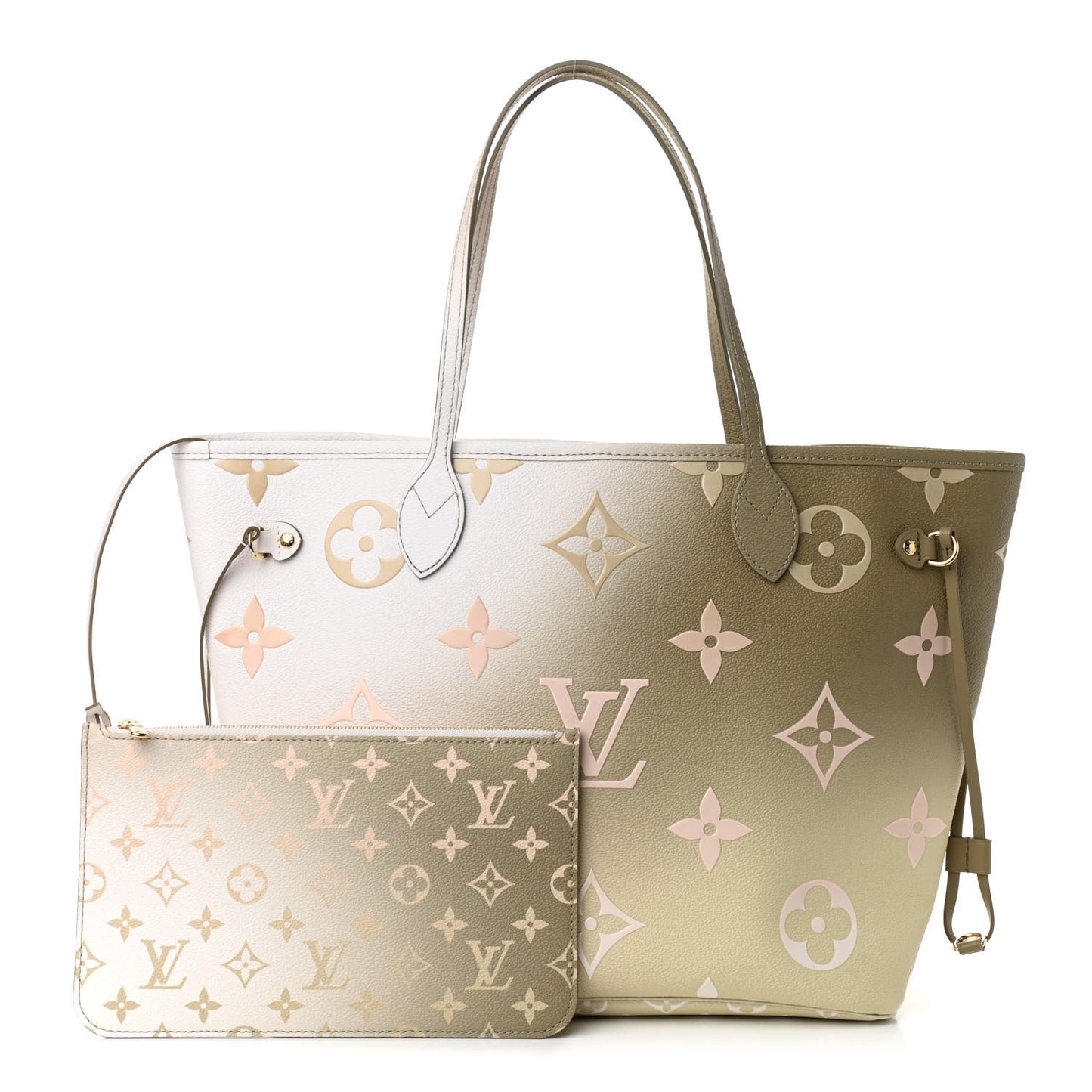Monogram Giant Spring In The City Neverfull MM Sunset Kaki