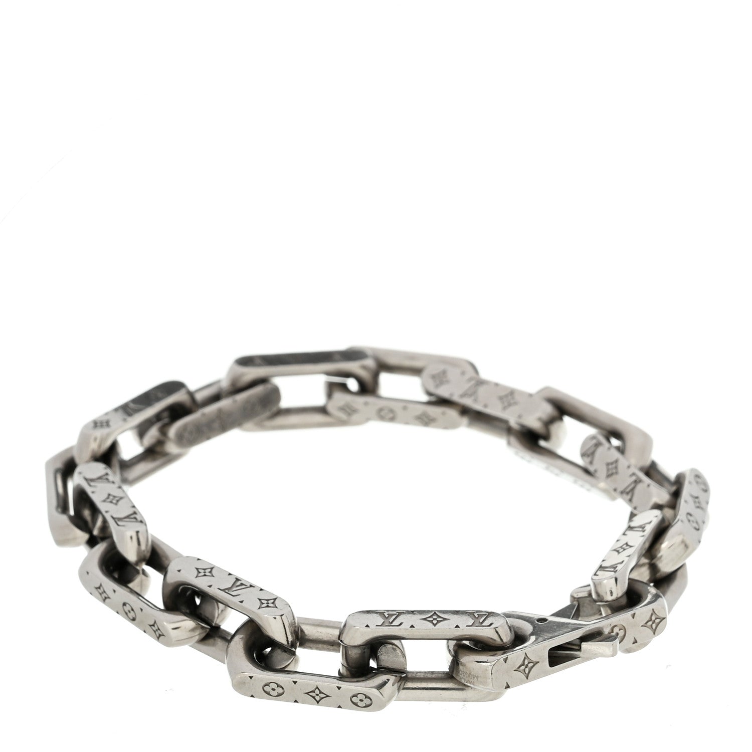 Louis Vuitton Monogram Chain Bracelet L Silver 3 of 4