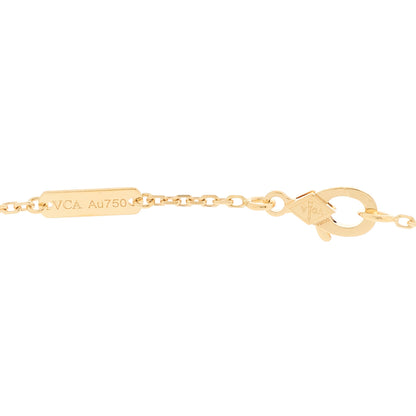 Van Cleef & Arpels 18K Yellow Gold Blue Agate Vintage Alhambra Pendant Necklace 4 of 6