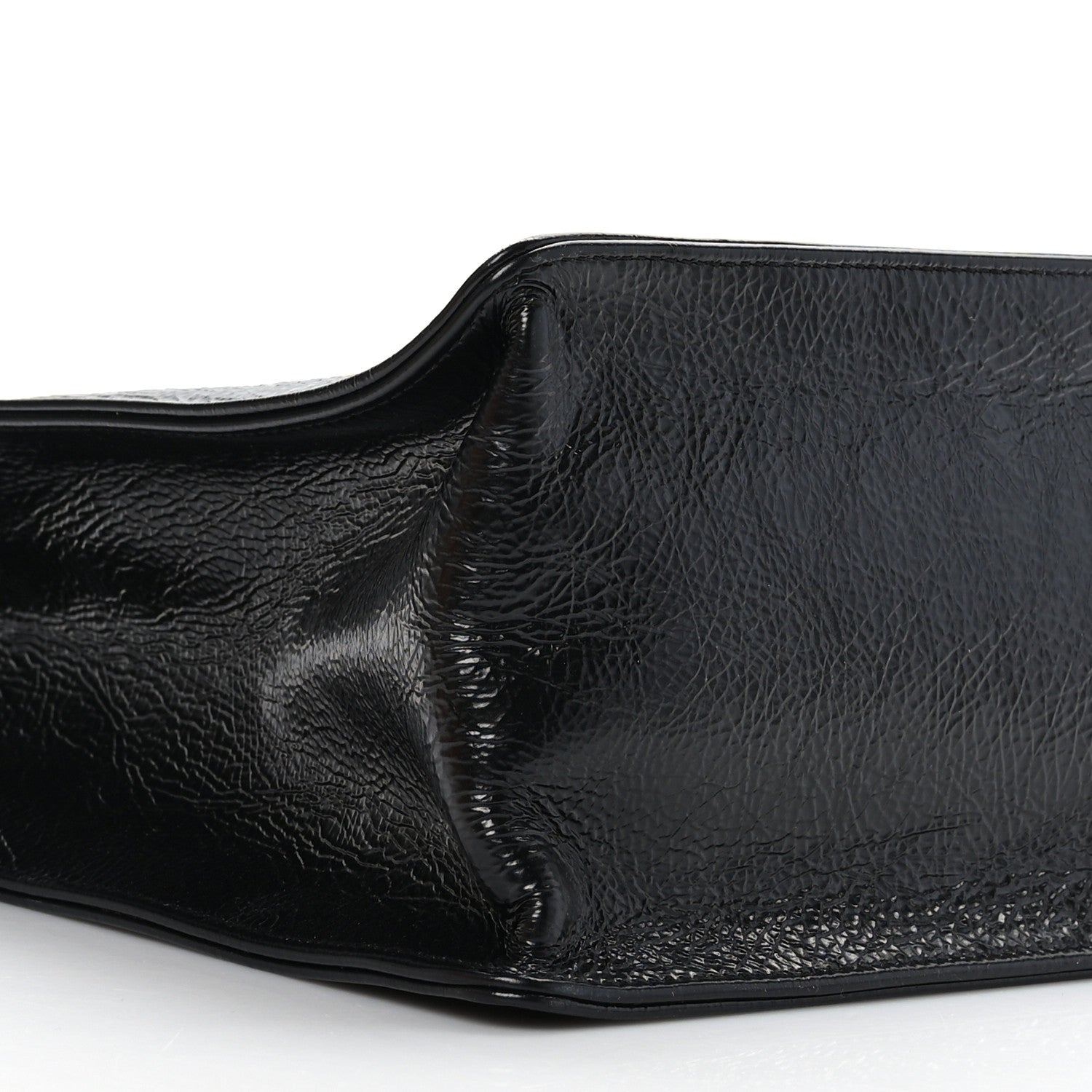 Chanel Shiny Aged Calfskin Shopping Bag Black 8 of 9