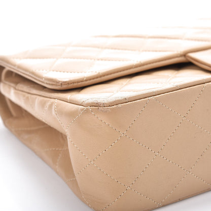 Chanel Lambskin Quilted Medium Double Flap Beige 10 of 16