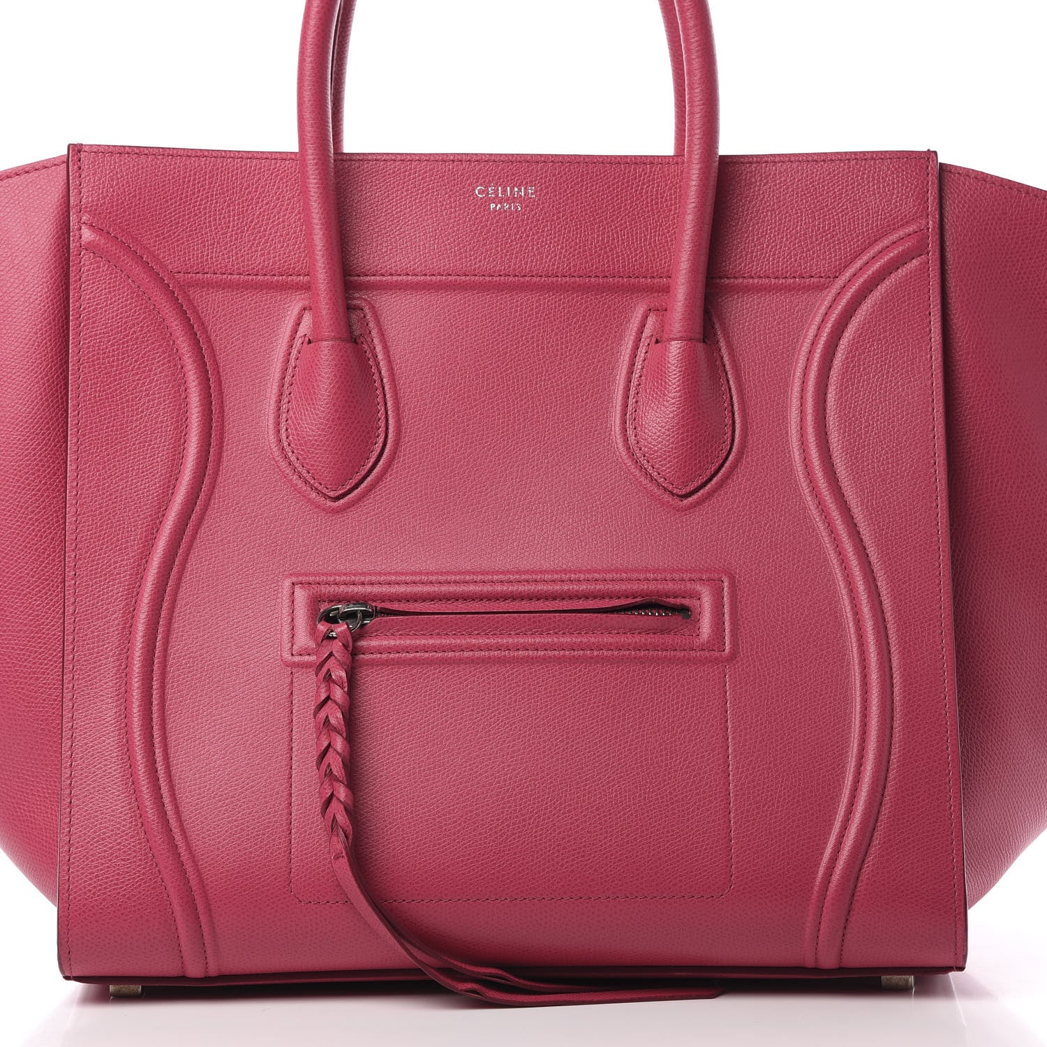 Celine Grained Calfskin Medium Phantom Luggage Fuchsia 9 of 13