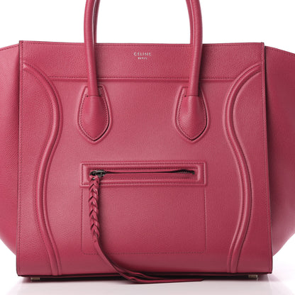 Celine Grained Calfskin Medium Phantom Luggage Fuchsia 9 of 13