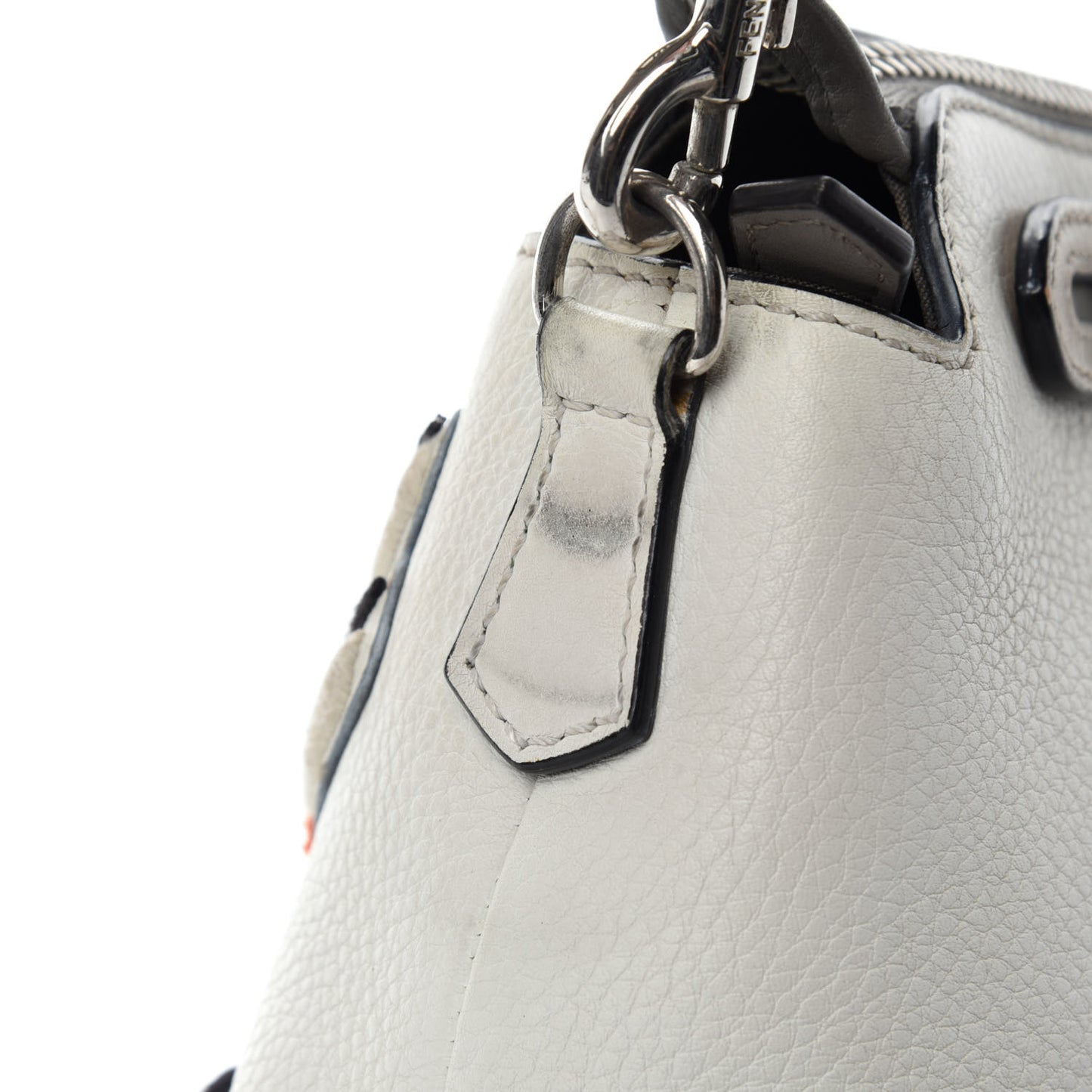 Vitello Dolce Bird of Paradise Embroidered Medium By The Way Boston Bag White Ice Multicolor