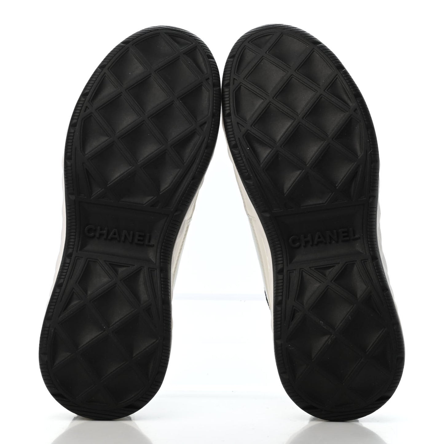 Calfskin Suede CC Sneakers 36.5 White Black