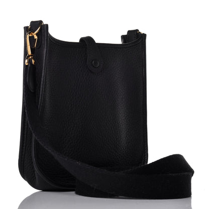 Hermes Taurillon Clemence Evelyne TPM Black 3 of 8
