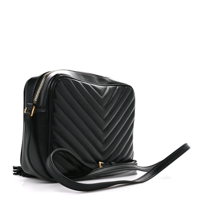 Saint Laurent Calfskin Matelasse Monogram Lou Camera Bag Black 3 of 10
