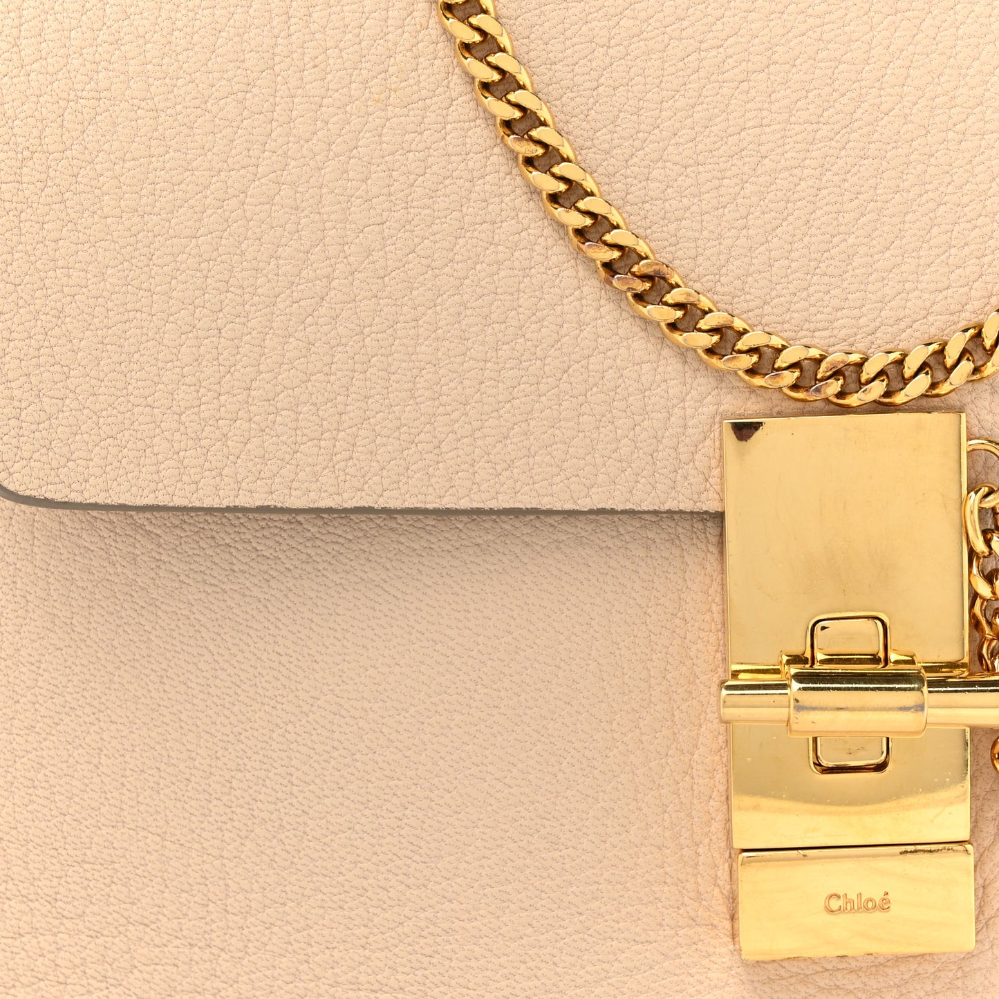 Grained Lambskin Mini Drew Shoulder Bag Abstract White