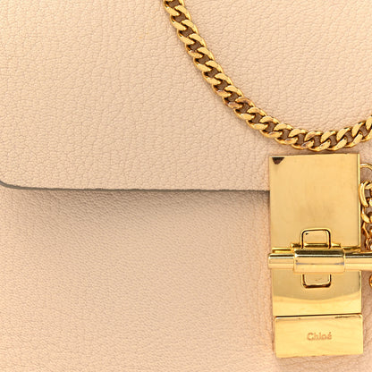 Chloe Grained Lambskin Mini Drew Shoulder Bag Abstract White 7 of 14