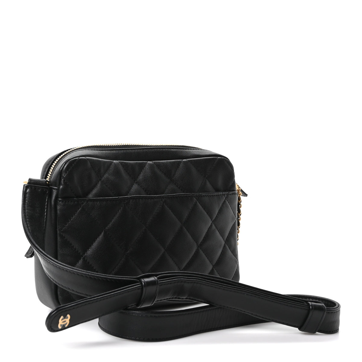 Chanel Calfskin Quilted Large Camera Case Black 3 of 10
