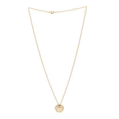 Chanel 18K Yellow Gold Diamond Bouton de Camelia Pendant Necklace 3 of 7