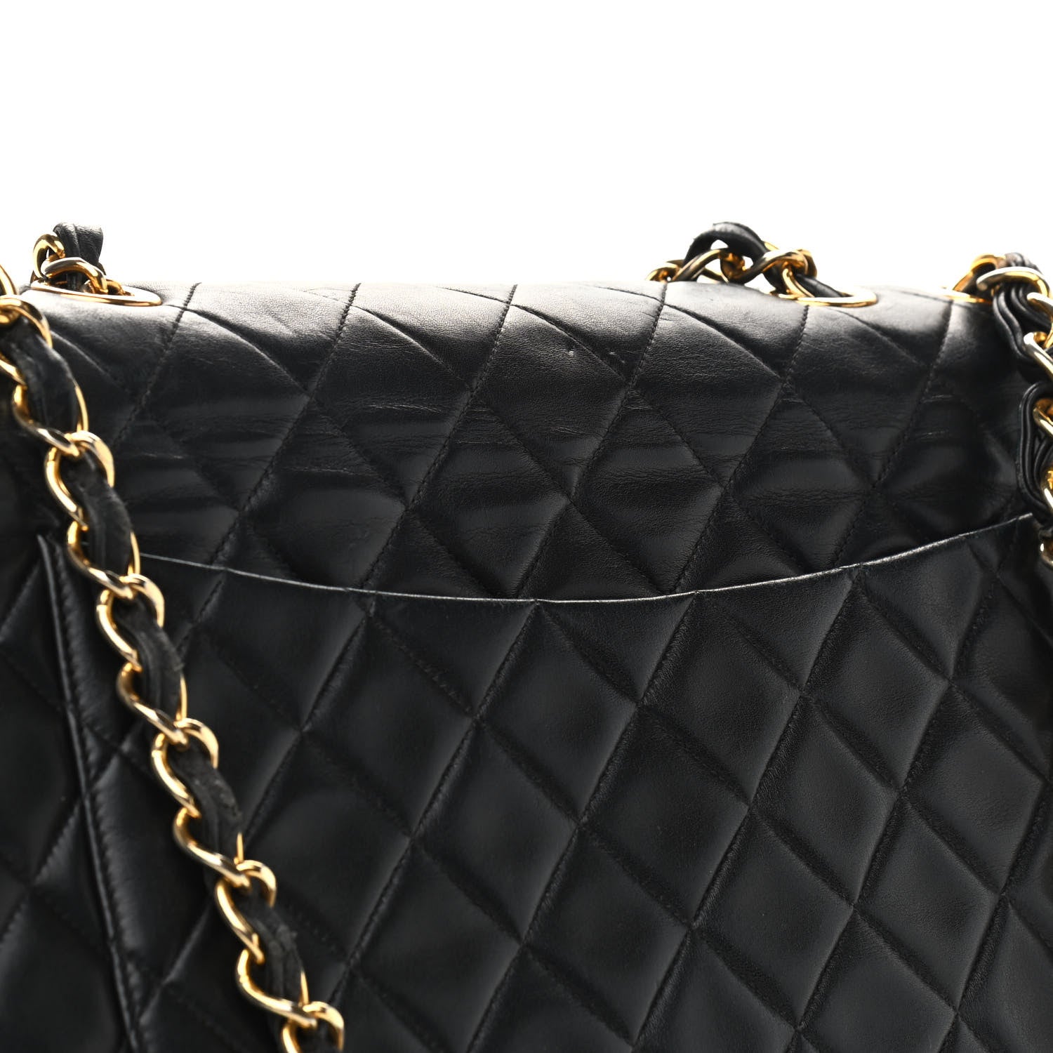Chanel Lambskin Quilted XL Jumbo Single Flap Black 11 of 14