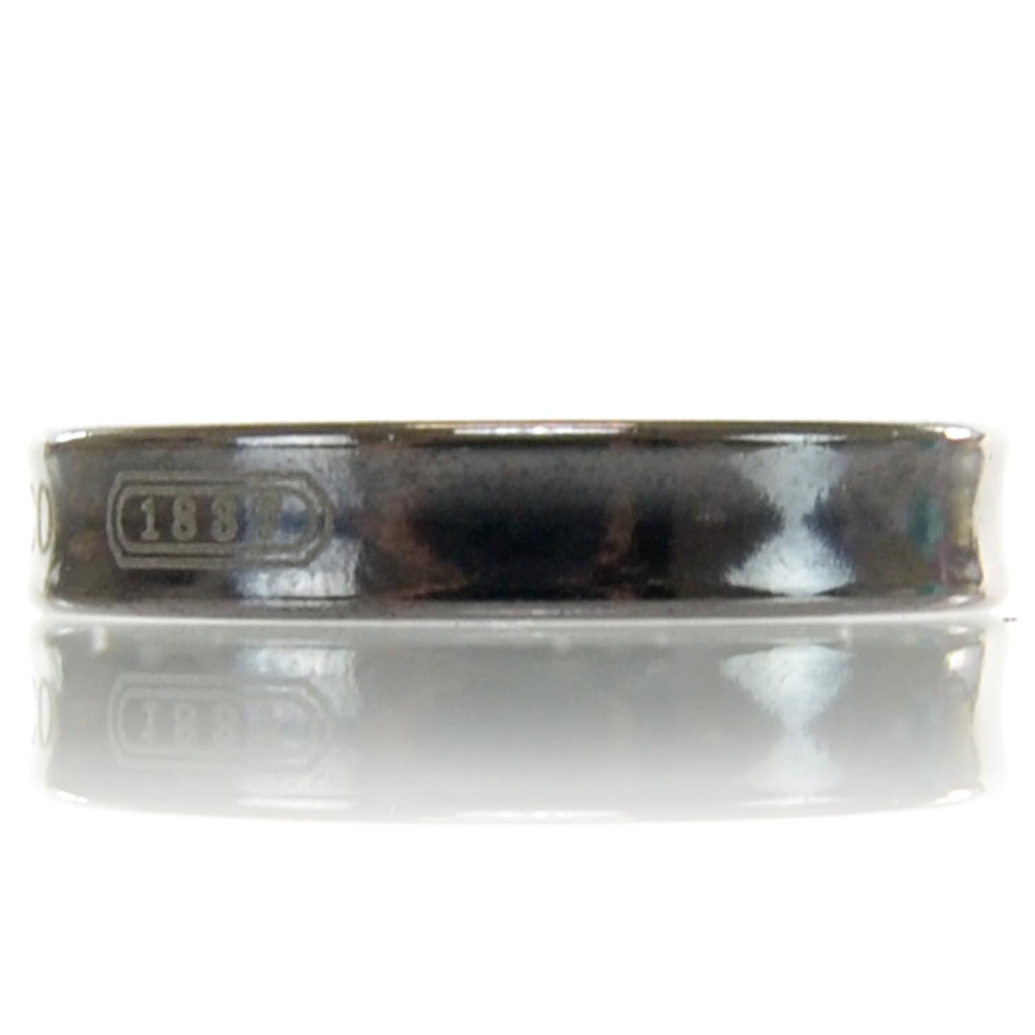 Tiffany Titanium 1837 Narrow Ring 6.5 3 of 5