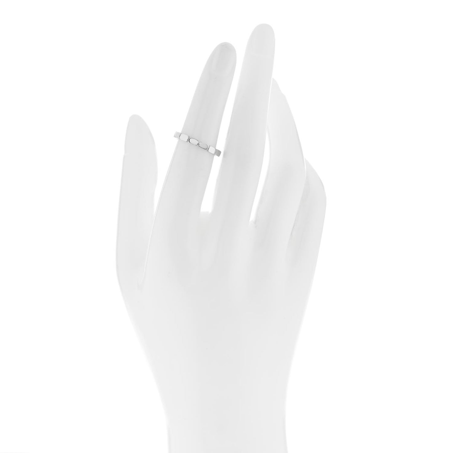 18K White Gold Link Ring 50 5.25