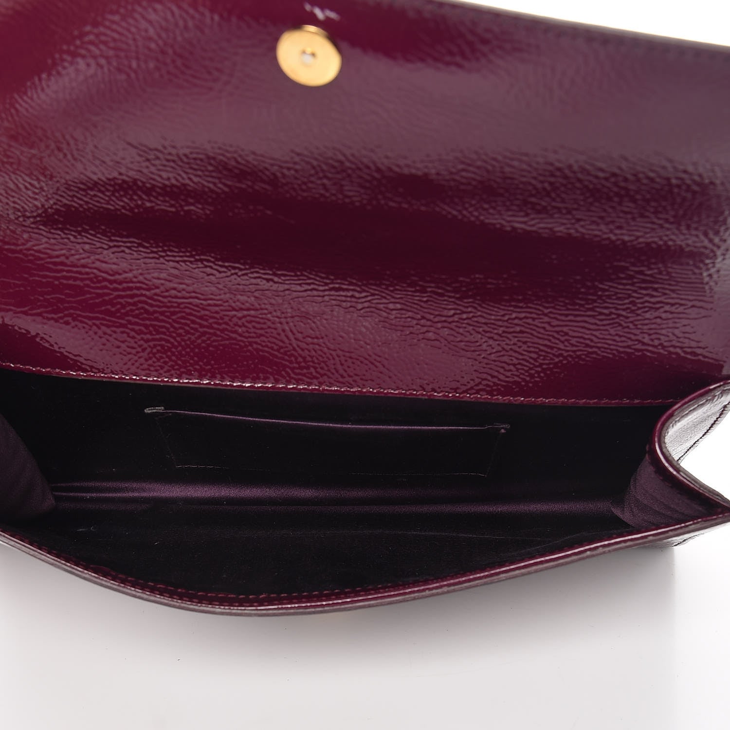 Saint Laurent Textured Patent Small Belle De Jour Clutch Purple 5 of 7