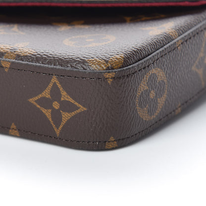 Louis Vuitton Monogram Pochette Felicie Chain Wallet Fuchsia 13 of 14