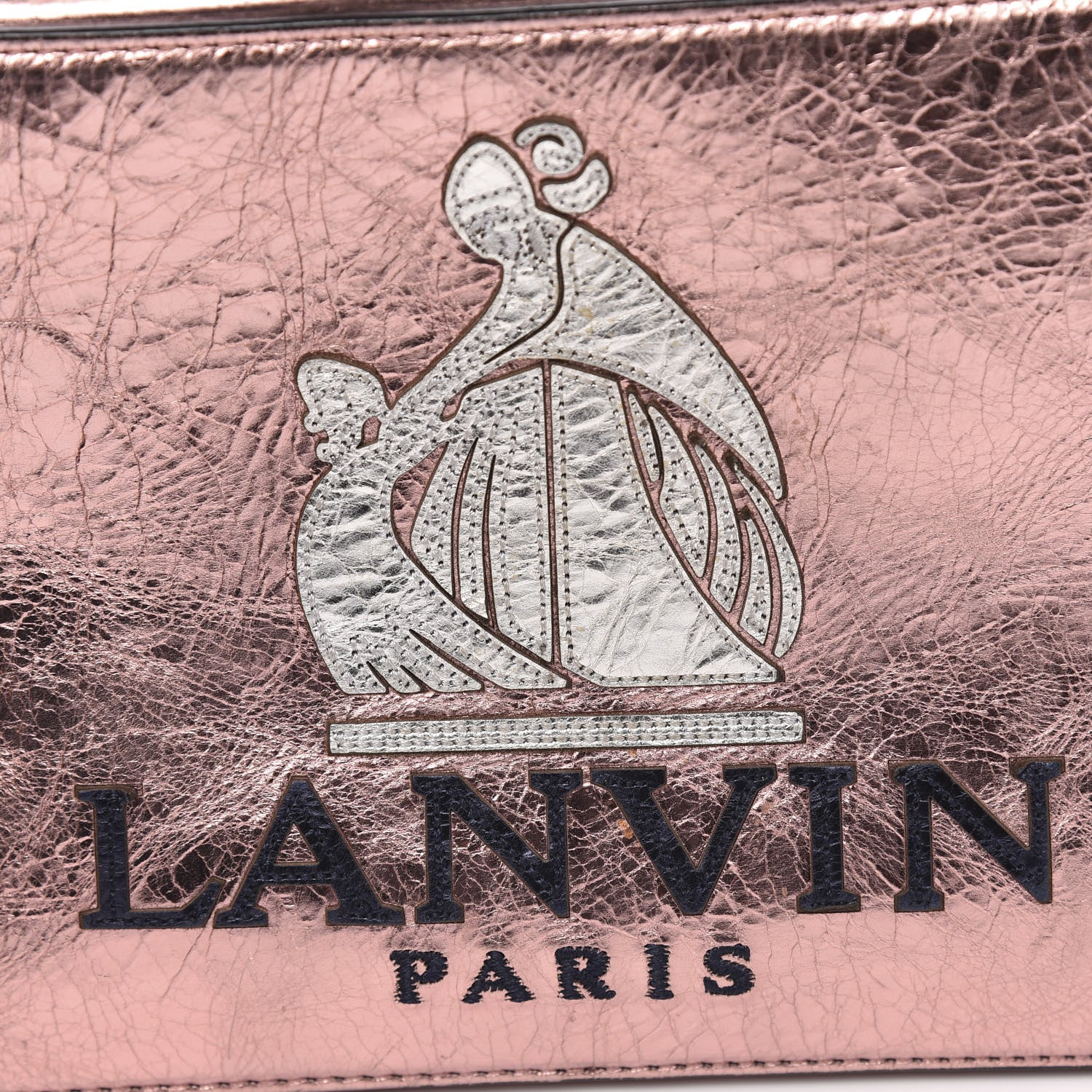 Lanvin Laminated Calfskin Mini Nomad Crossbody Rose Pale Pink 7 of 10