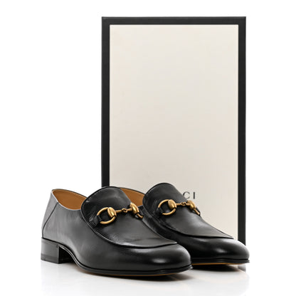 Gucci Goatskin Womens Horsebit Mid-Heel Loafers 38 Black 9 of 9