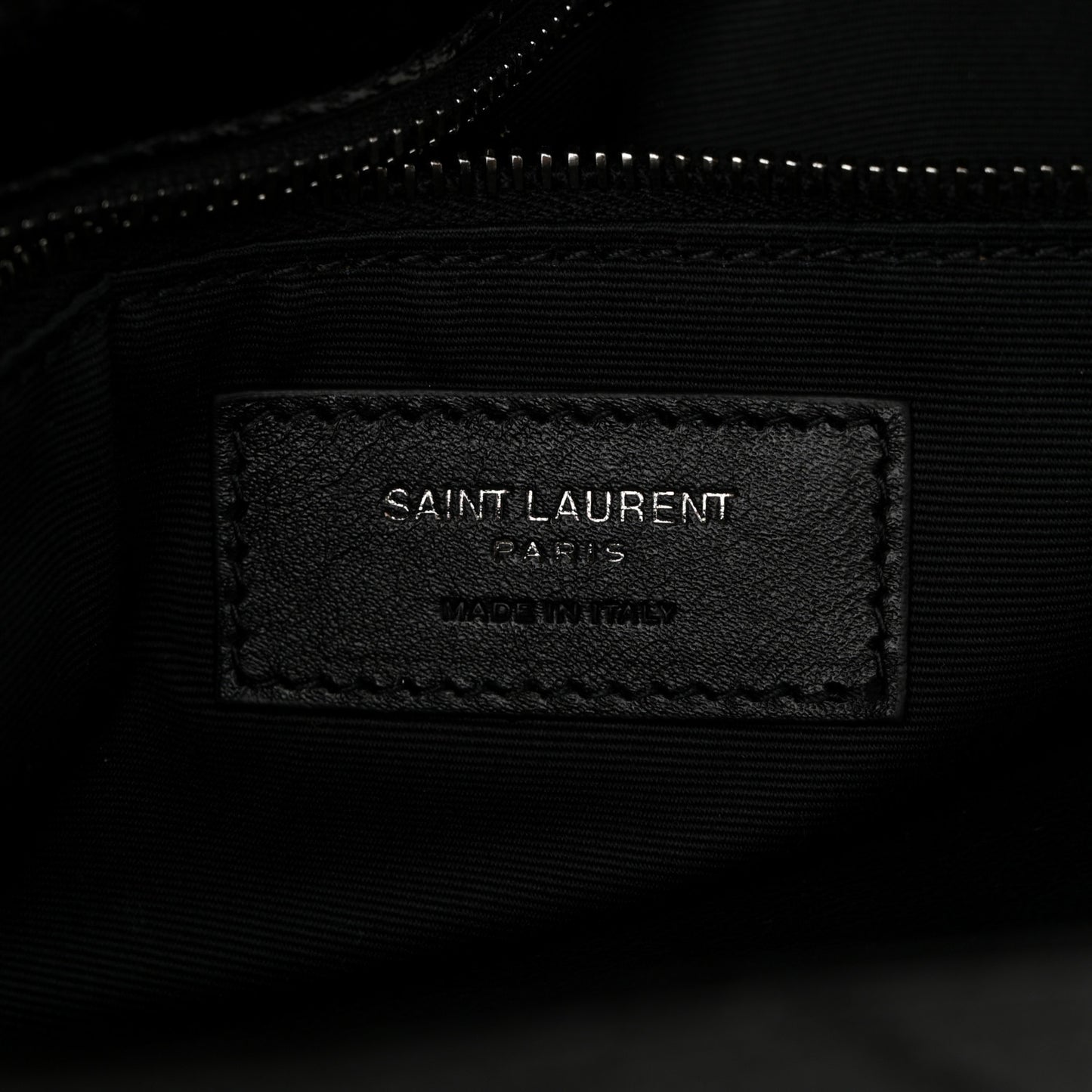 Crinkled Calfskin Matelasse Monogram Medium Niki Chain Satchel Black