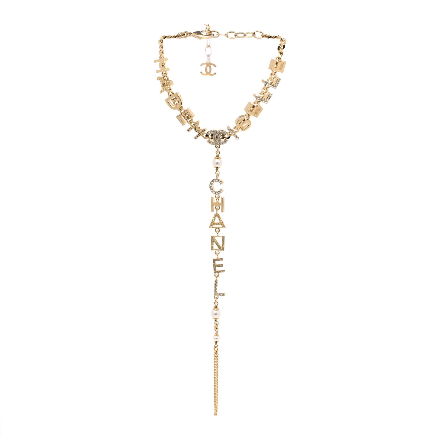 Metal CC Mademoiselle Chain Anklet Gold