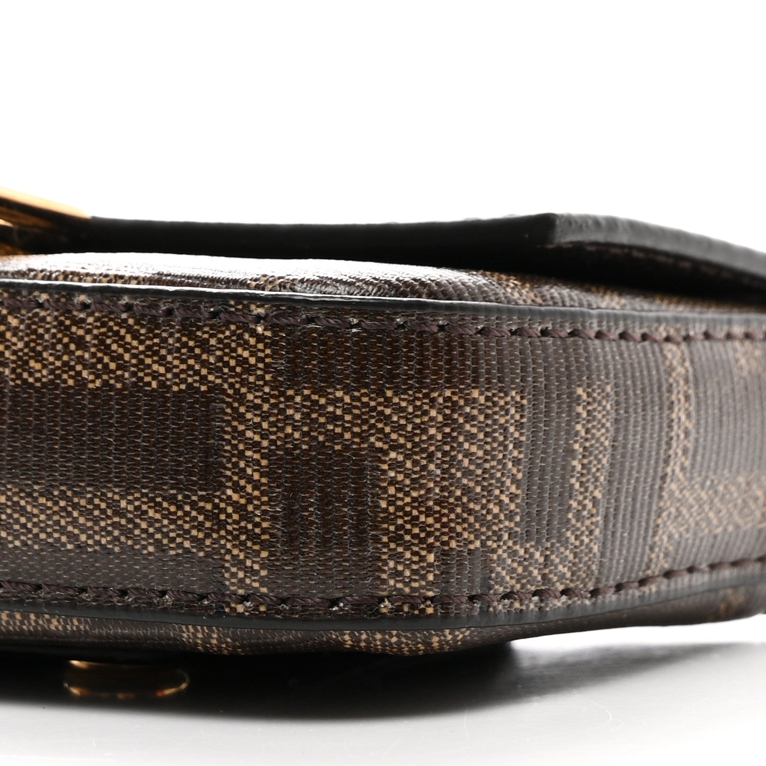 Fendi Glazed Fabric FF 1974 Belt Hip Belt Baguette Bag Mogano Panna 10 of 10