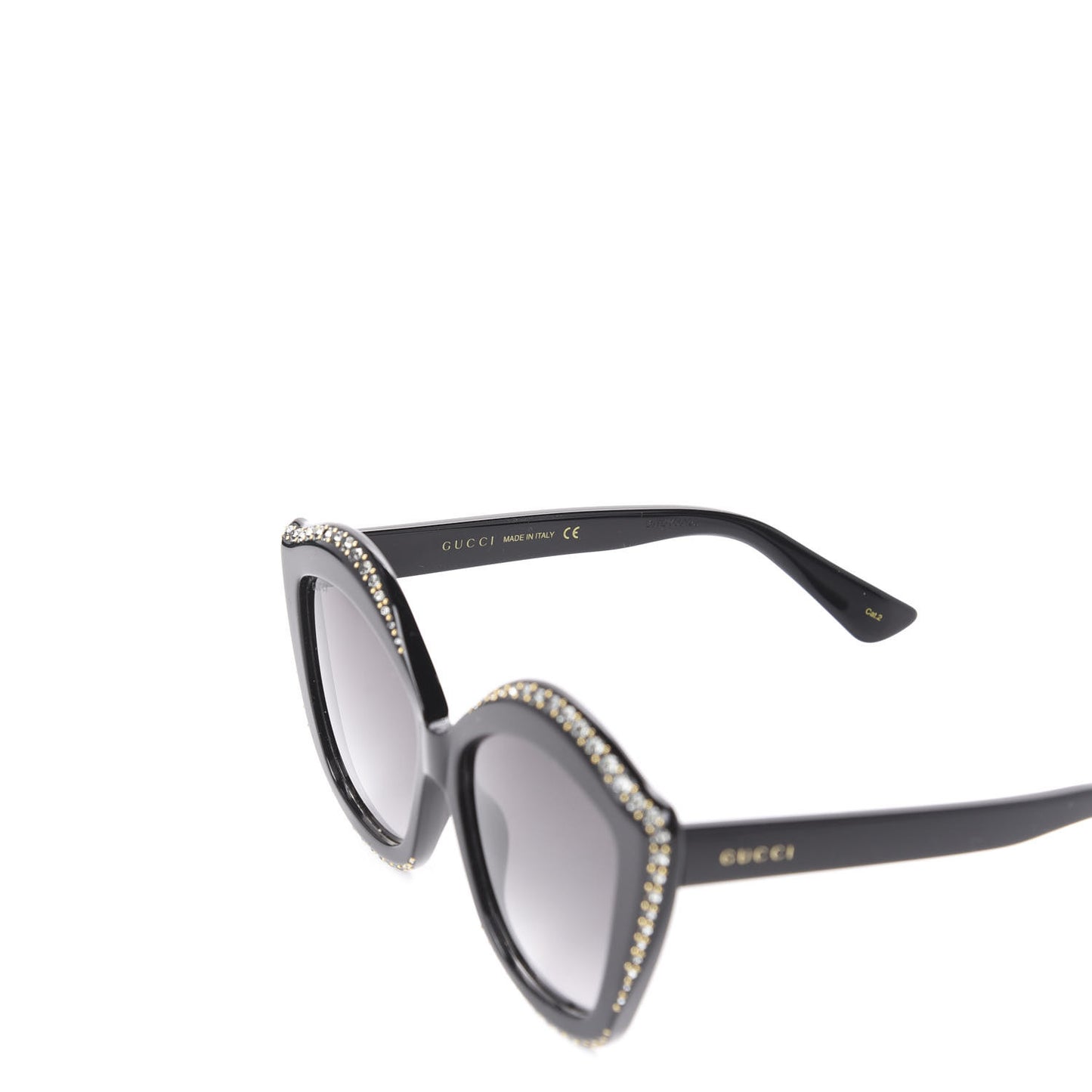Crystal Cat Eye GG0118S Sunglasses Black
