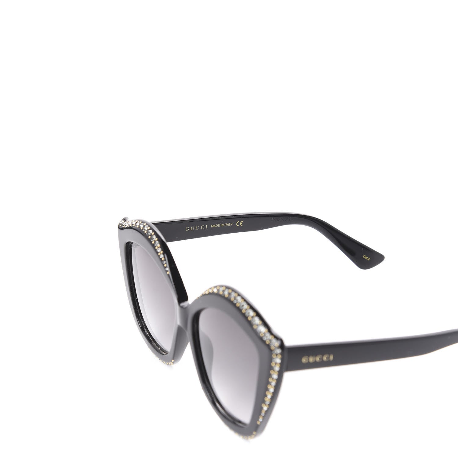 Gucci Crystal Cat Eye GG0118S Sunglasses Black 8 of 10