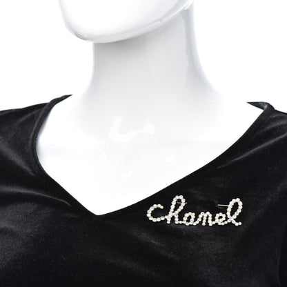 Chanel Metal Glass Swirling Pearls Brooch Pin Gold 2 of 4