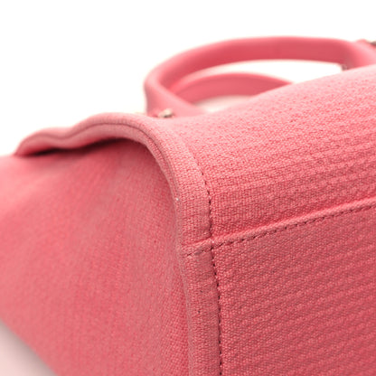 Chanel Mixed Fibers Small Deauville Tote Pink 13 of 16