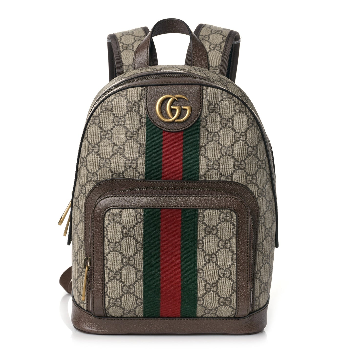 GG Supreme Monogram Calfskin Web Small Ophidia Day Backpack Beige Ebony New Acero