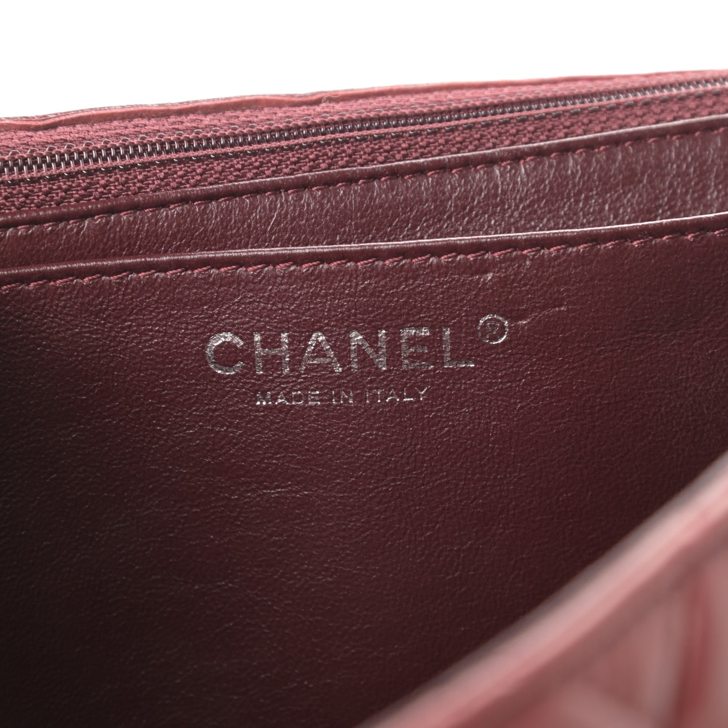 Lambskin Quilted Jumbo Single Flap Dark Red