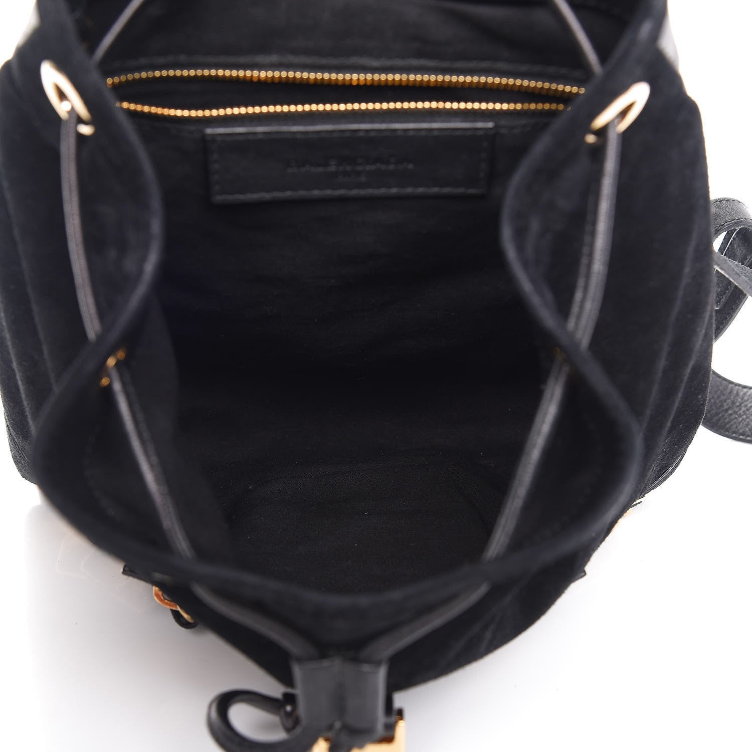 Balenciaga Baby Daim Suede Gold Metallic Edge Hardware Backpack Black 5 of 12