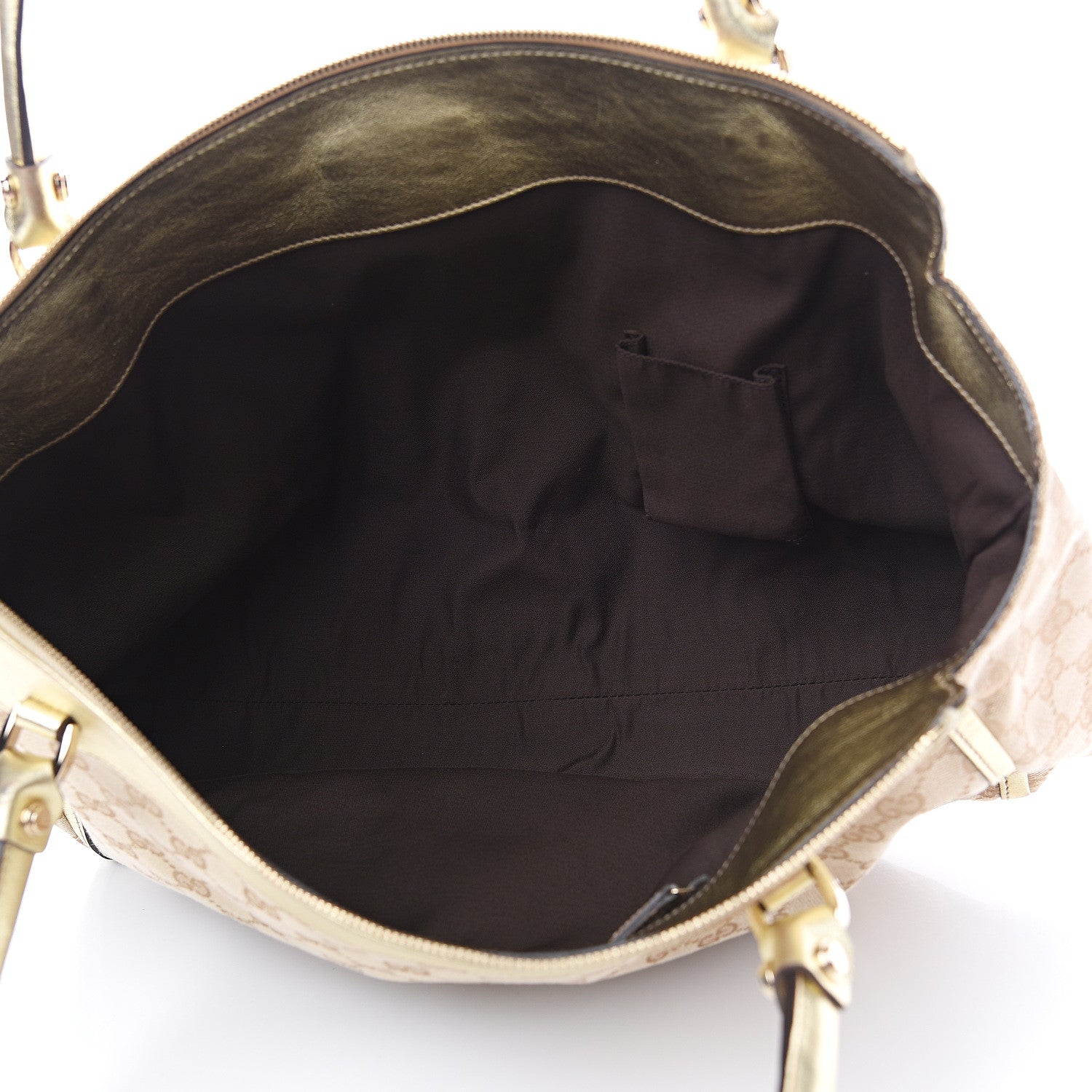 Gucci Monogram D Gold Tote Metallic Gold 4 of 11