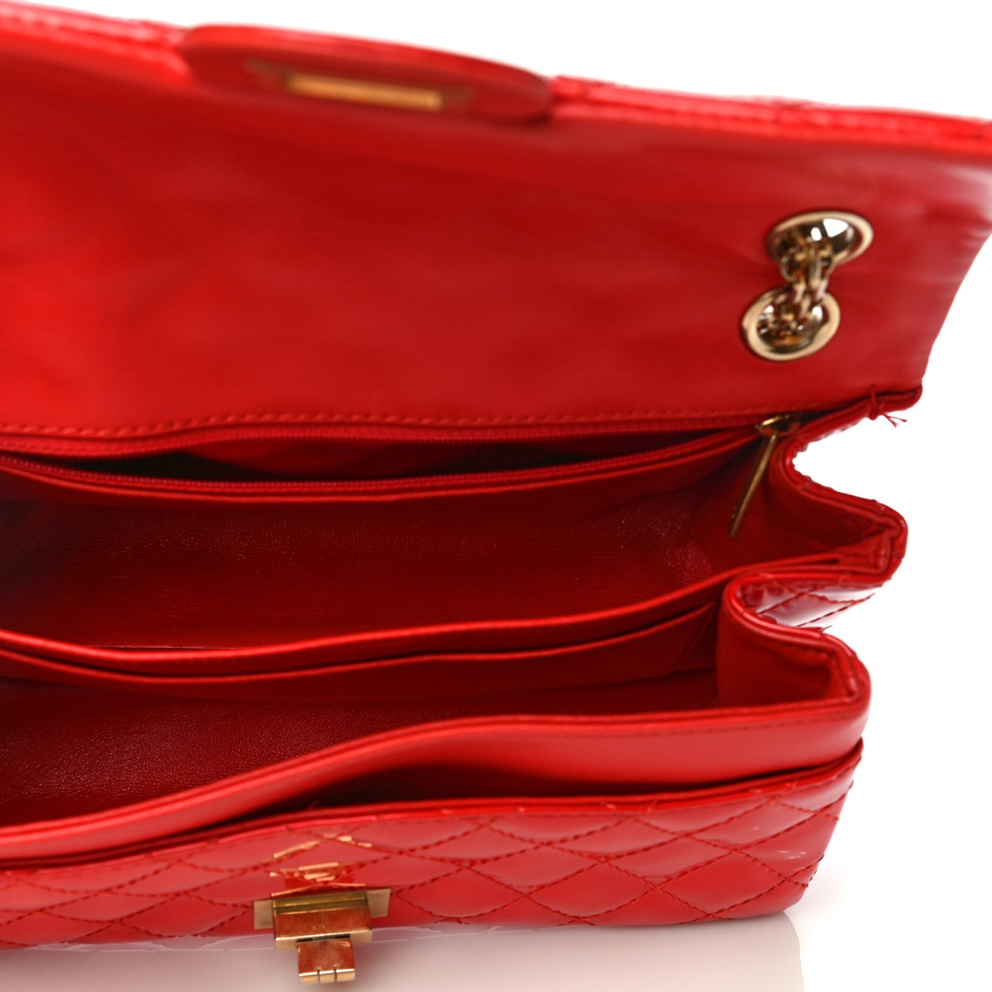 Patent Quilted Accordion Reissue 2.55 Flap Red
