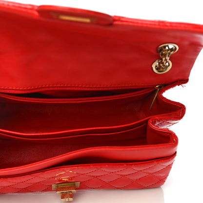Chanel Patent Quilted Accordion Reissue 2.55 Flap Red 5 of 11